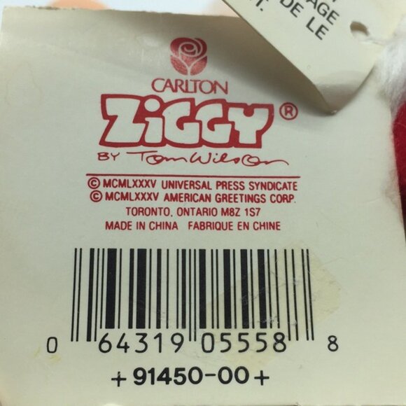 Ziggy Carleton Christmas “I Love You” Stuffed Toy Tom Wilson American Greetings - Picture 9 of 16